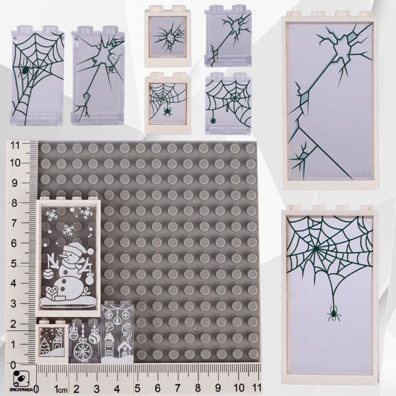 

MOC City Street View House Home Windows Series Accessories Building Blocks Spider Snowman Christmas Halloween Bricks Toys Gifts