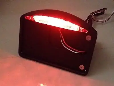 Black LED SIDE MOUNT LICENSE PLATE TAIL LIGHT Cruiser Chopper For Cafe Racer Clubman