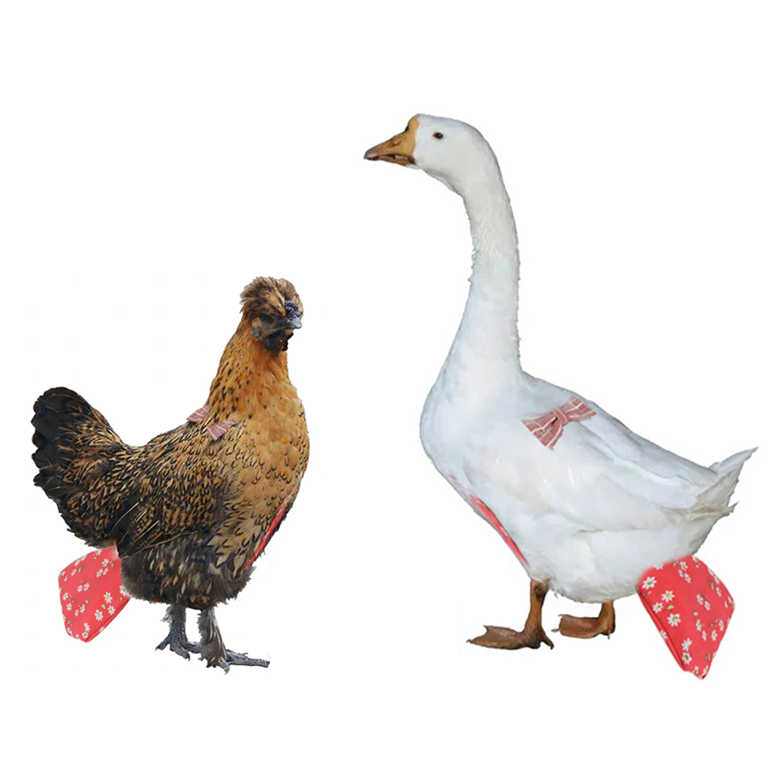 Pet Supplies Duck Diapers Goose Flight Suits Cute Chicken Physiological Pants Washable Nappy With Elastic Band Bowknot Design