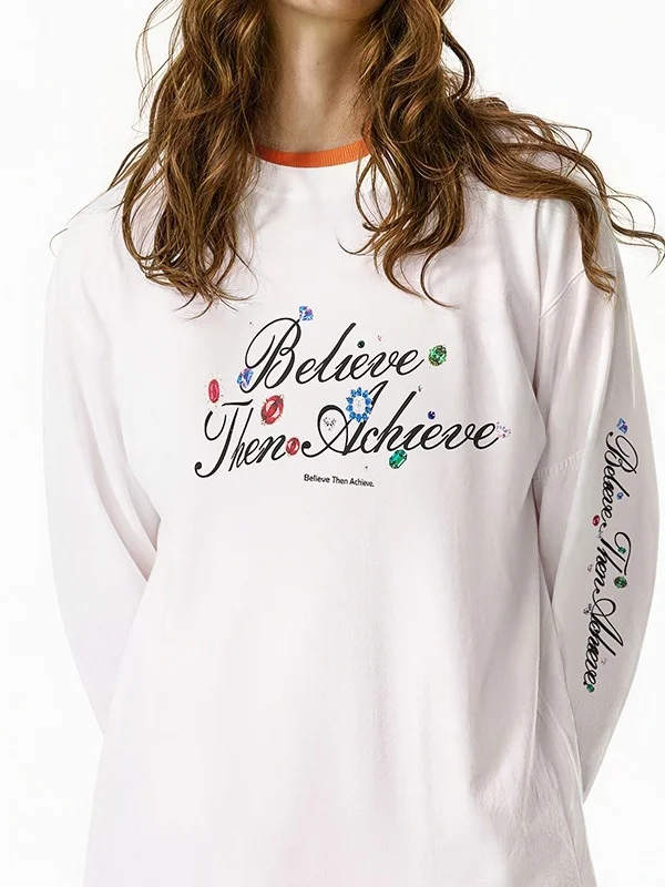 

Мужская футболка JieZhan с длинным рукавом, принтом Crystal Luy Gem, круглым вырезом, повседневный топ, новинка, осенняя мода, полиэстер