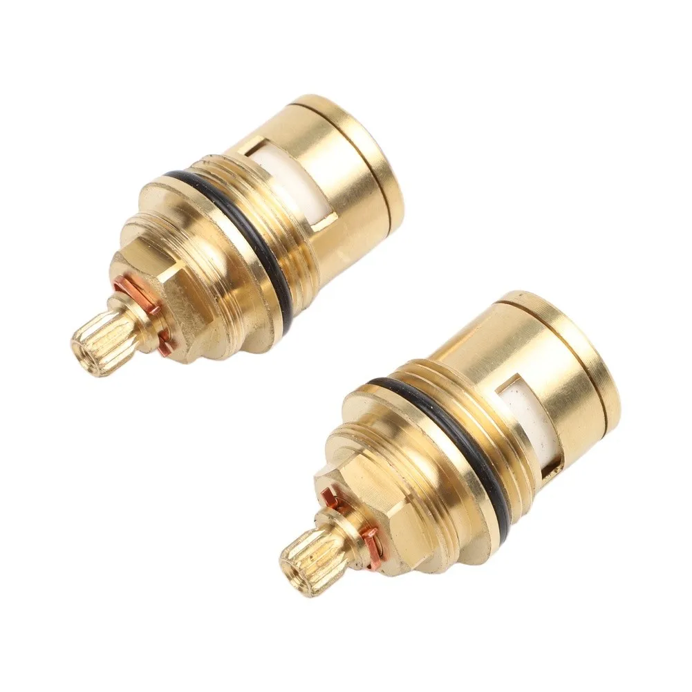Brass Disc Cartridge Replacement Kit 2 Pieces for 3/4 Inch Water Valves with Precision Engineering and Dual Core Marking