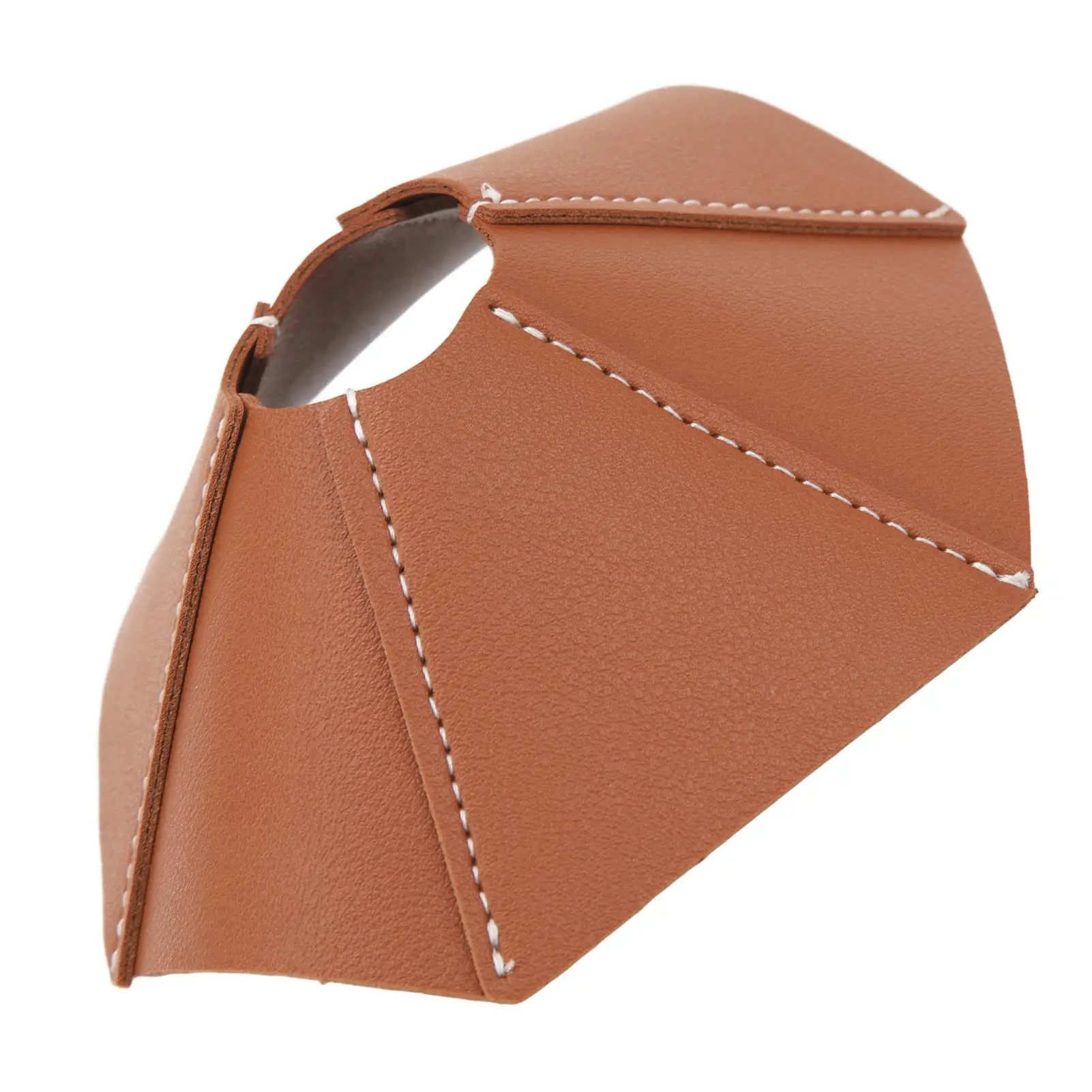 Juste d'abat-jour en patchwork de cuir marron, facile à nettoyer, utilisation large, salon