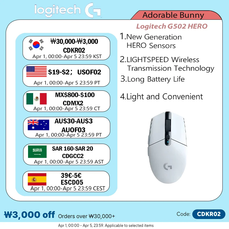 Logitech G304 LIGHTSPEED Wireless Mouse Game Mouse Light Portable Mouse Macro Jedi Survival FPS League of Heroes Eat Chicken
