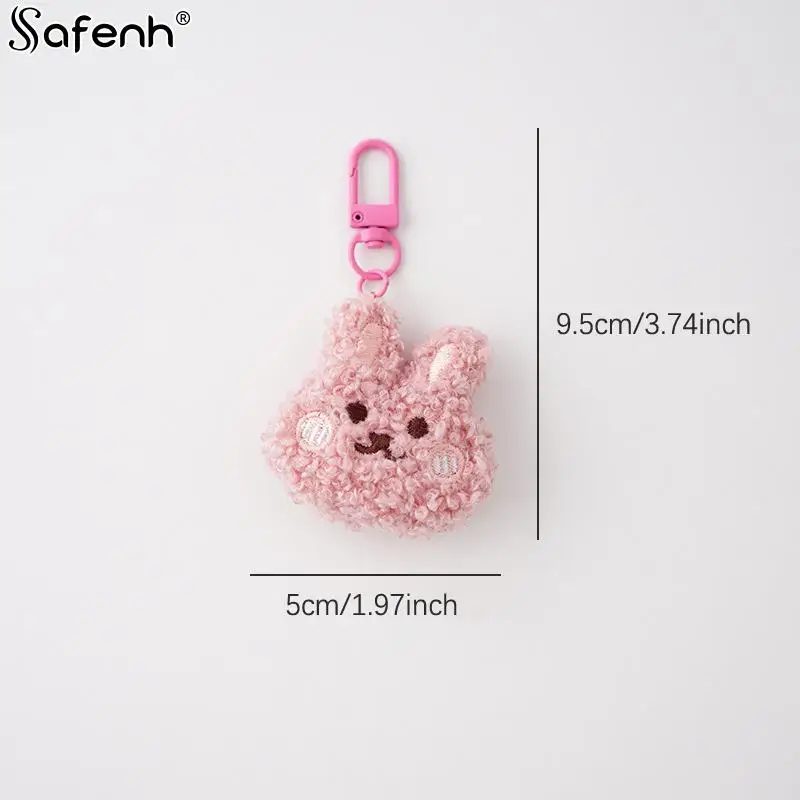 Mini Cute Plush Bear Keyring For Women Girl Cartoon Rabbit Kawaii Keychain Unique Design Car Key Chains Chaveiro Marcha De Carro