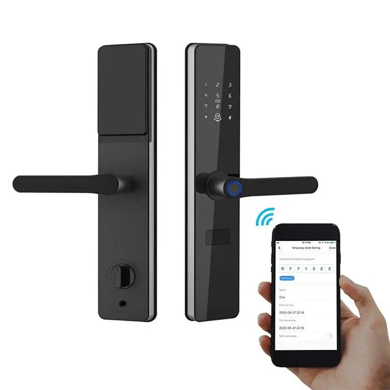 Digital Smart Lock for Main Door Smart Locks for Front Door wi-fi Zigbee Smart Handle Door Lock Low Price for Business