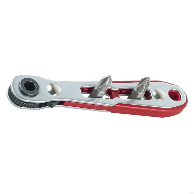 A9LA Portable Bidirectional Mini 90 Derajat Magnetik Ratchet Kunci Kunci Hexagonal Hexagonal Obeng untuk ruang yang ketat dan