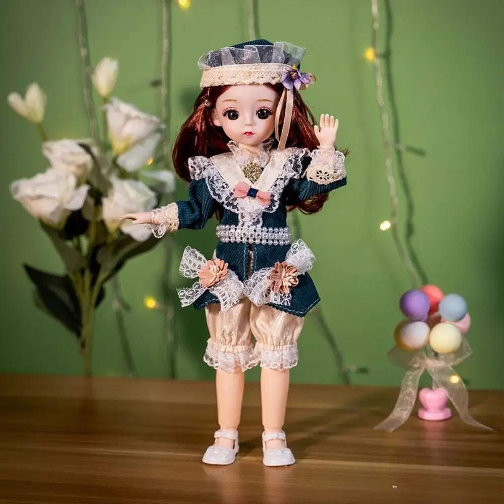 Beweegbare Grote Ogen Prinses BJD Pop Koreaanse Make-up Look Dik Haar 30 cm Bjd Pop Fijne Kleren Zoete 1/6 BJD Pop Mini Meisje Speelgoed