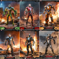 ZD Toys Iron Man Action Figure Tony Stark MK26 Gamma MK36 Peacemaker MK15 Sneaky WAR MACHINE MARK2 Adult Collection Figure