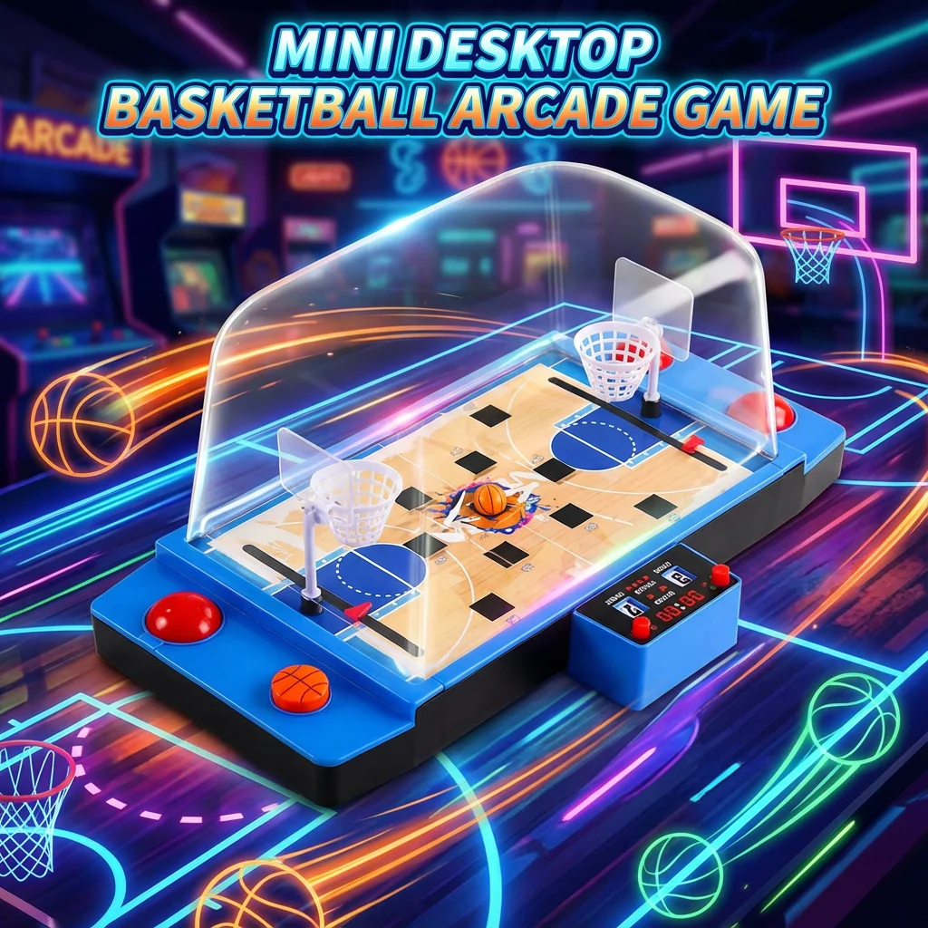 

Mini Desktop Basketball Arcade Game | Finger Basketball Shooting Toy | Home Entertainment Sports Game | Stress Relief Desk Game