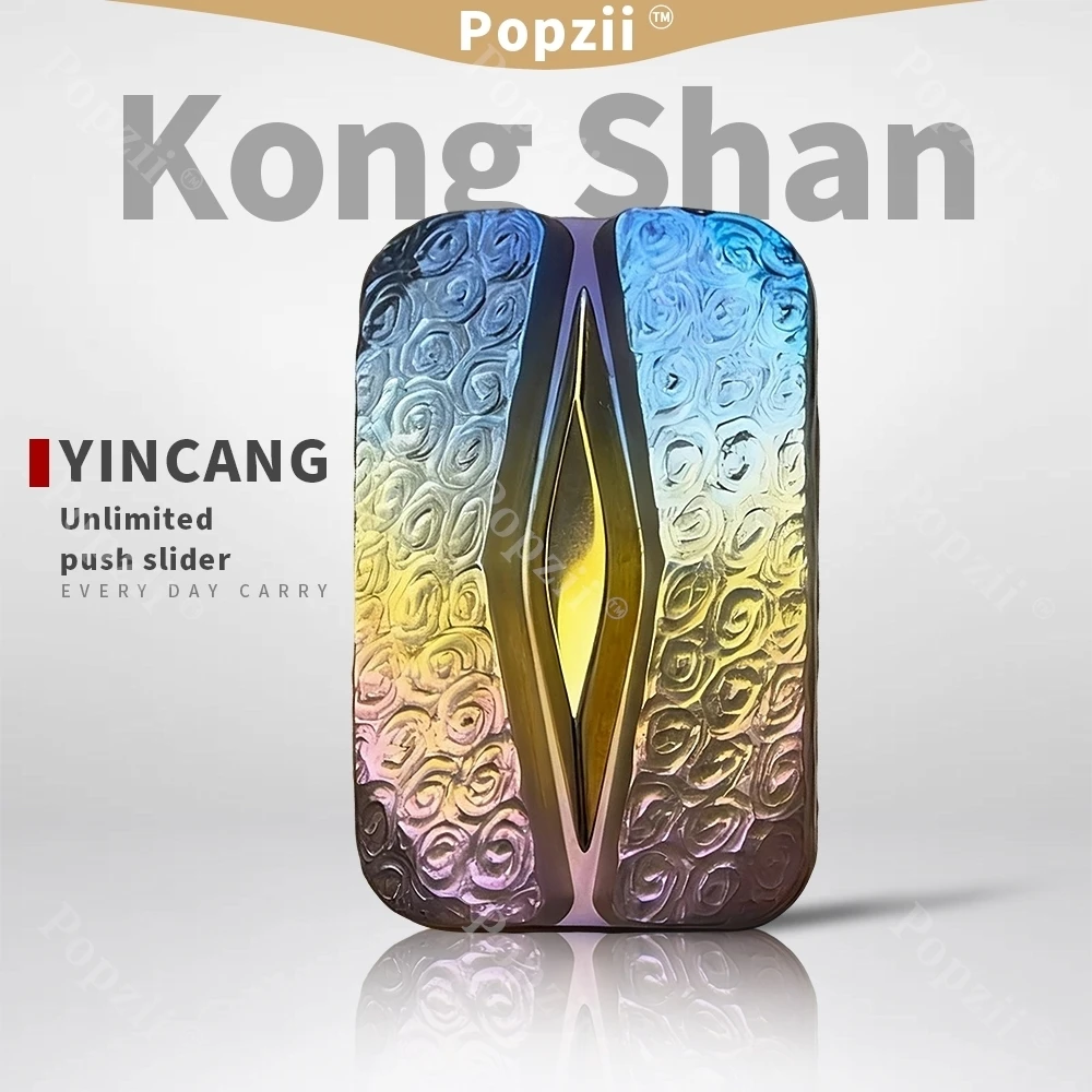 

YINCANG EDC KongShan Unlimited push slider Titanium alloy Fidgeting toys Fingertip Tricks EDC Flips Anxiety Toys