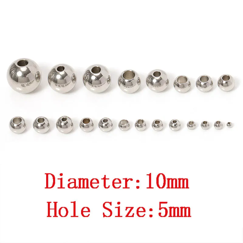 100pcs Stainless Steel Beads for Jewelry Making