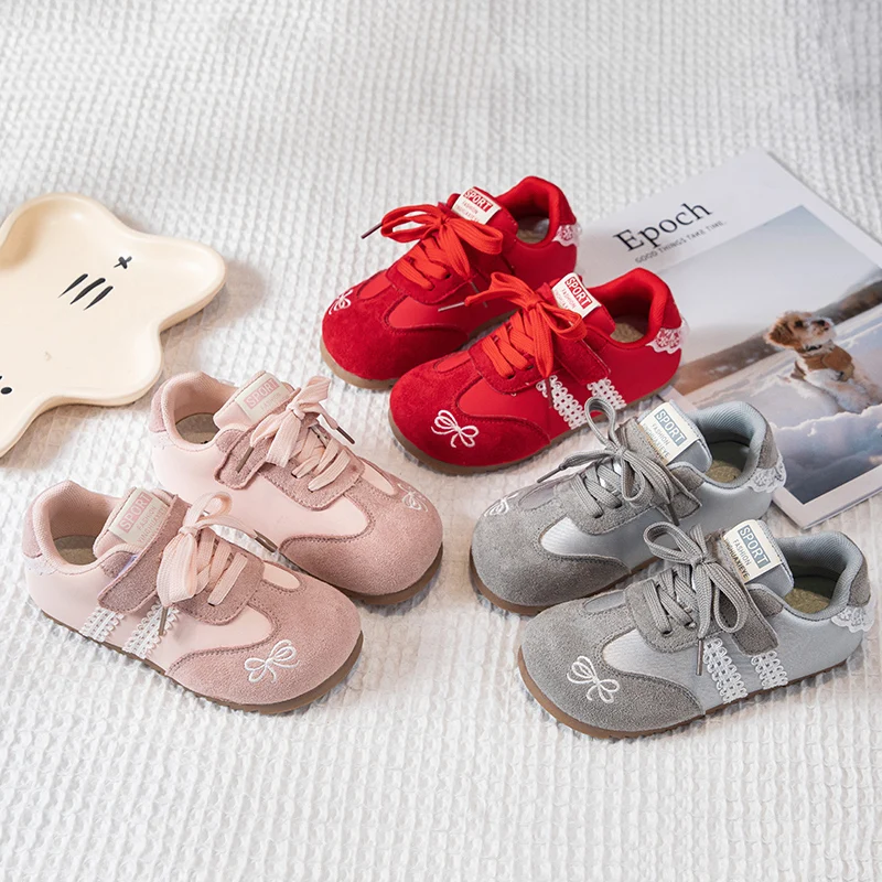 

Children Casual Sneakers Running Shoes 2026 Spring New Fashion Walking Shoes Baby Boys Lace Girls Soft Children Sport Shoes
