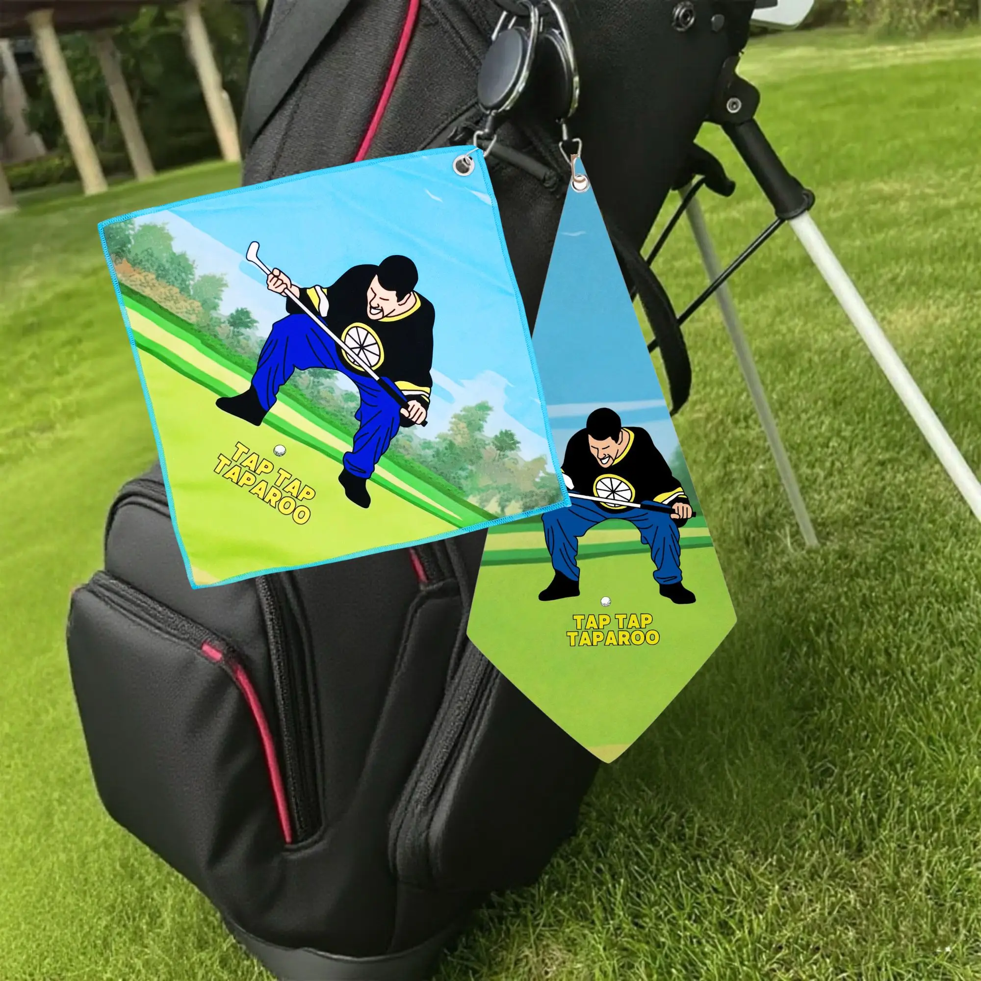 New Style Premium Golf Towel With Happy Gilmore Design Double Sided Print Golf accessories Super Absorbent Quick Dry  Cleaning