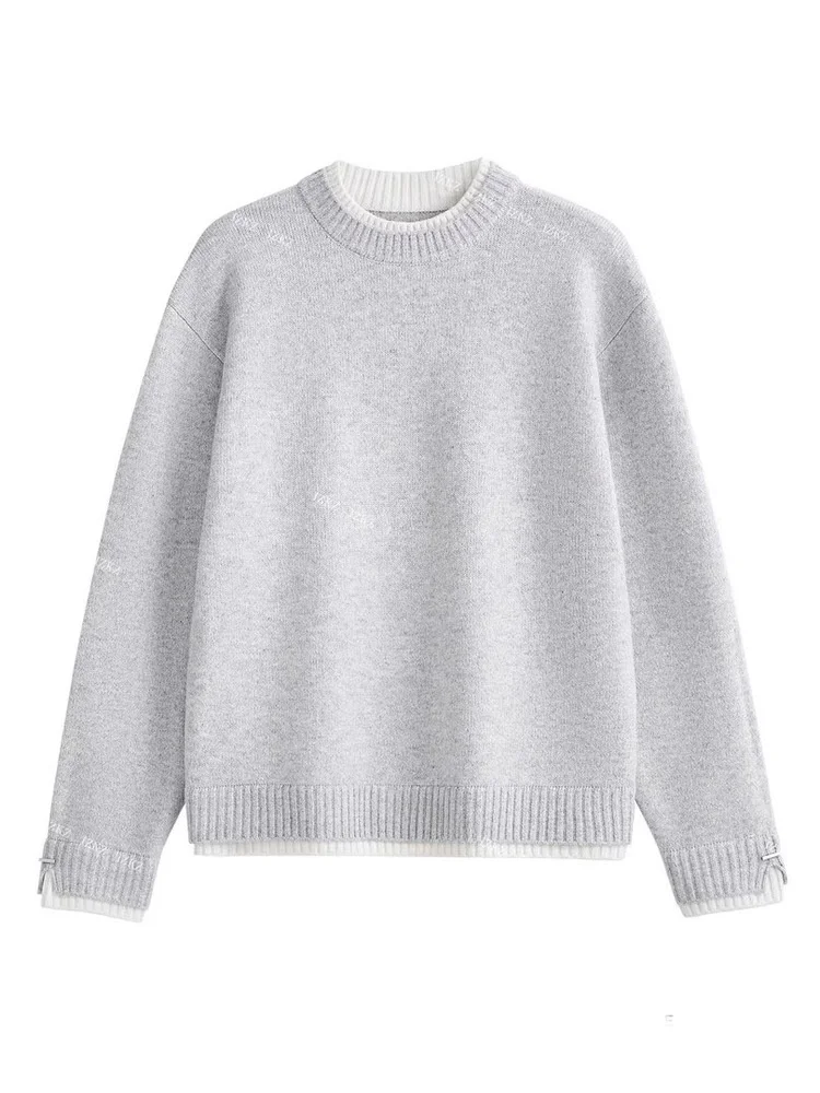 

Мужской вязаный свитер Lazy Sle Long Sve: Свободный крой, люксовый базовый слой, осенне-зимний дизайн, повседневный комфортный трикотаж