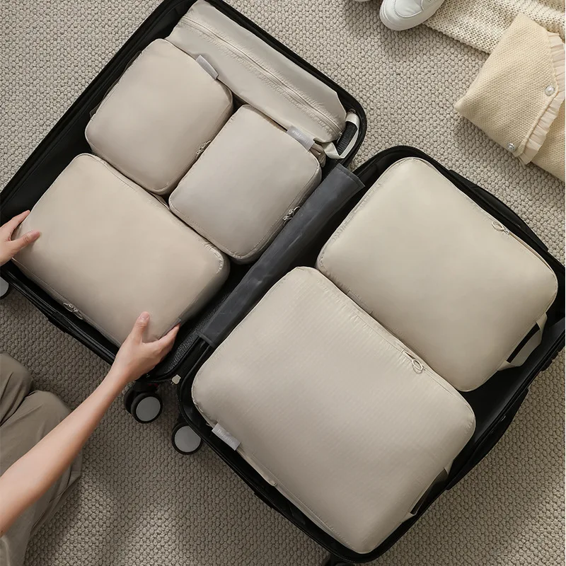 6Pcs Cloths Toiletry Travel Storage Bags Luggage Organizer Business Trip Pouch Set Large Capacity Compress Bag for Suitcase