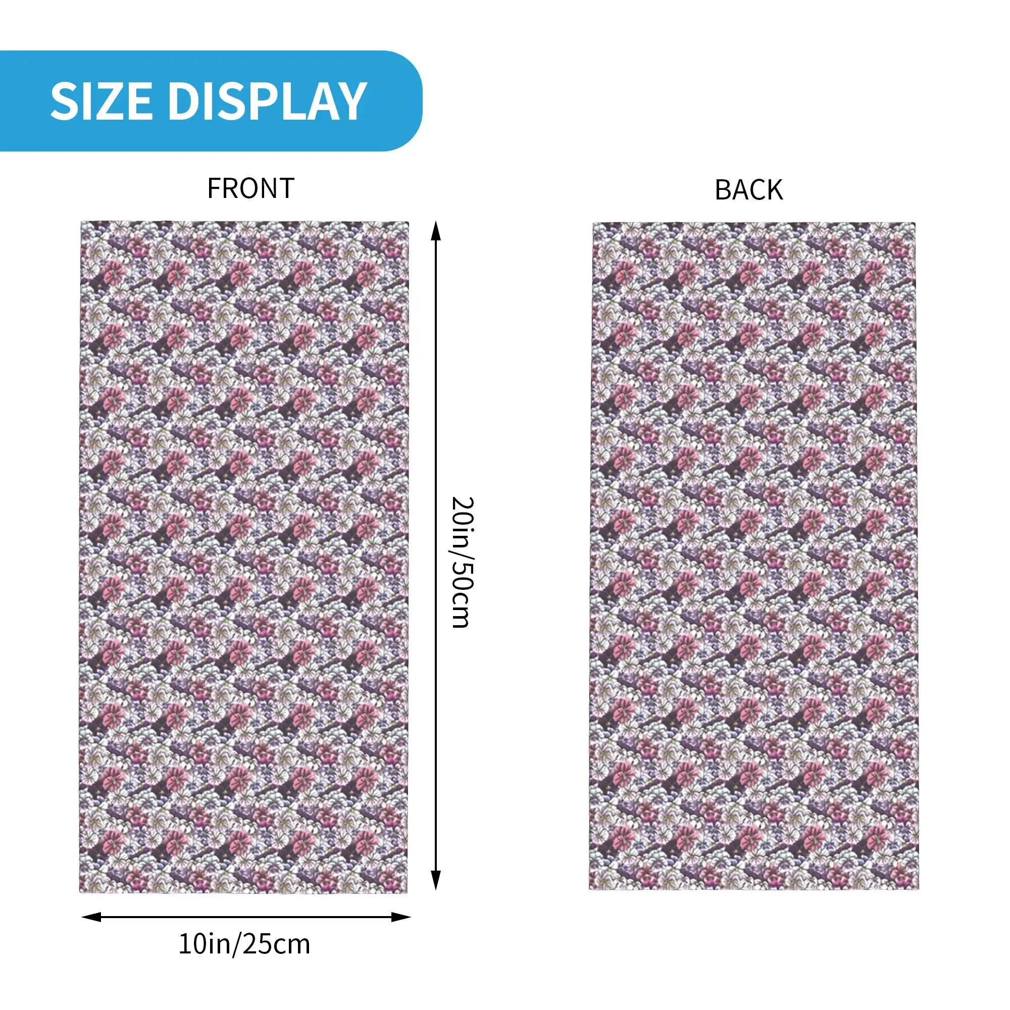 Violets Bandana Neck Gaiter Printed Mask Scarf Balaclava Running for Men Women Adult Breathable