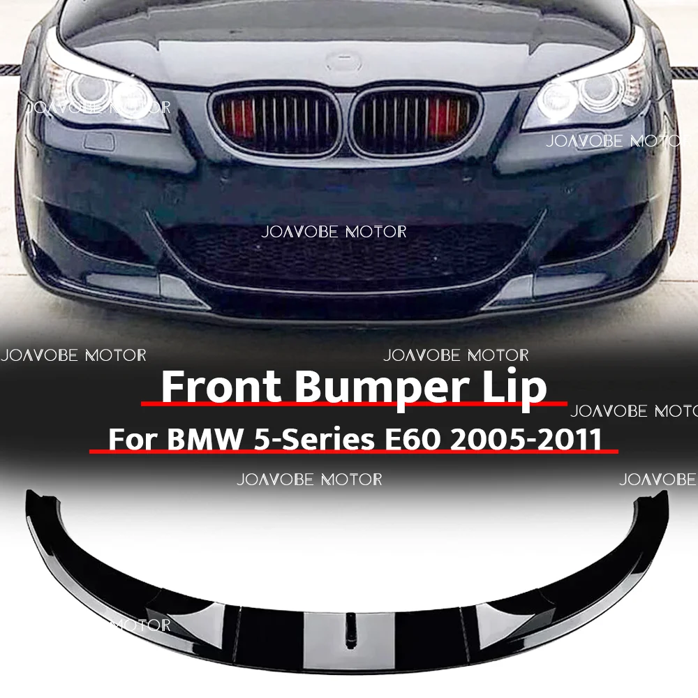 

Глянцевый черный 3-компонентный спойлер переднего бампера для BMW 5-й серии E60 2005-2011