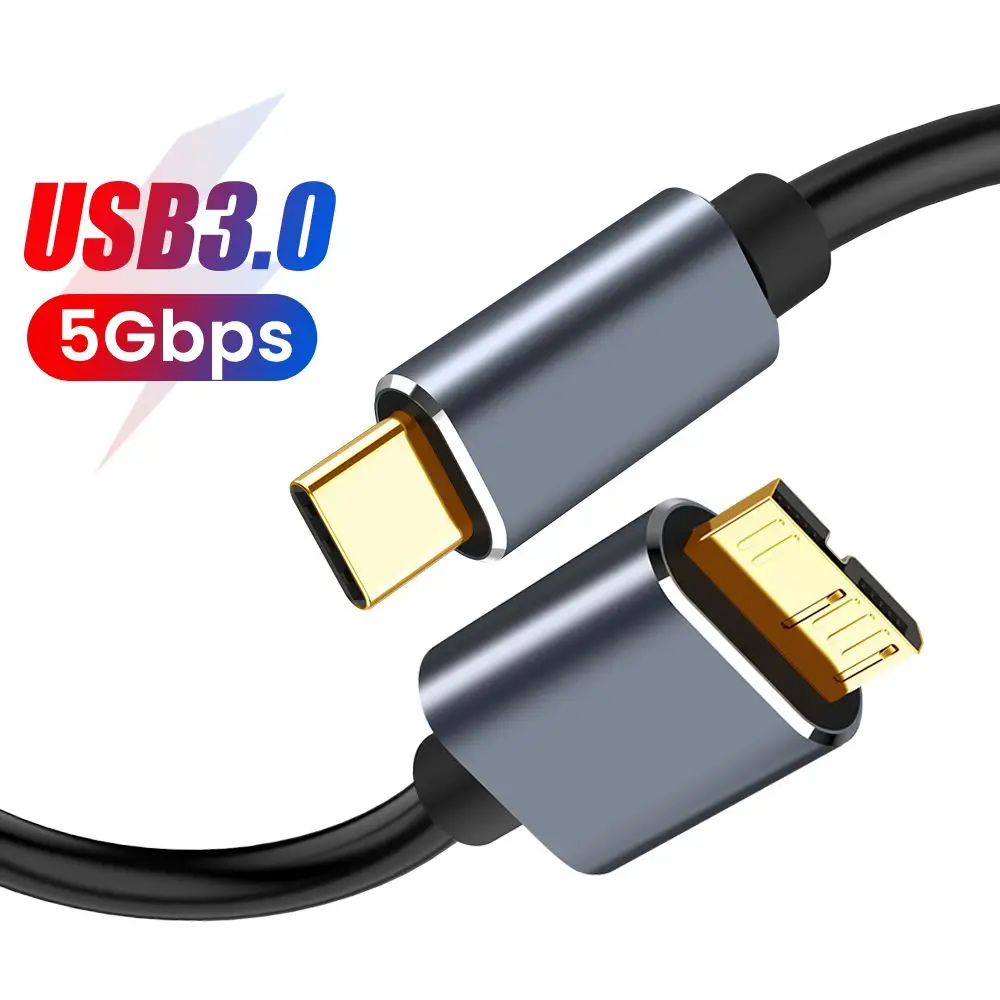 

Quick Transmission Adapter Disk Cable USB C 3.0 Type C To Micro B Cable Cable Connector Disk Data Cable Fast Data Sync Cord