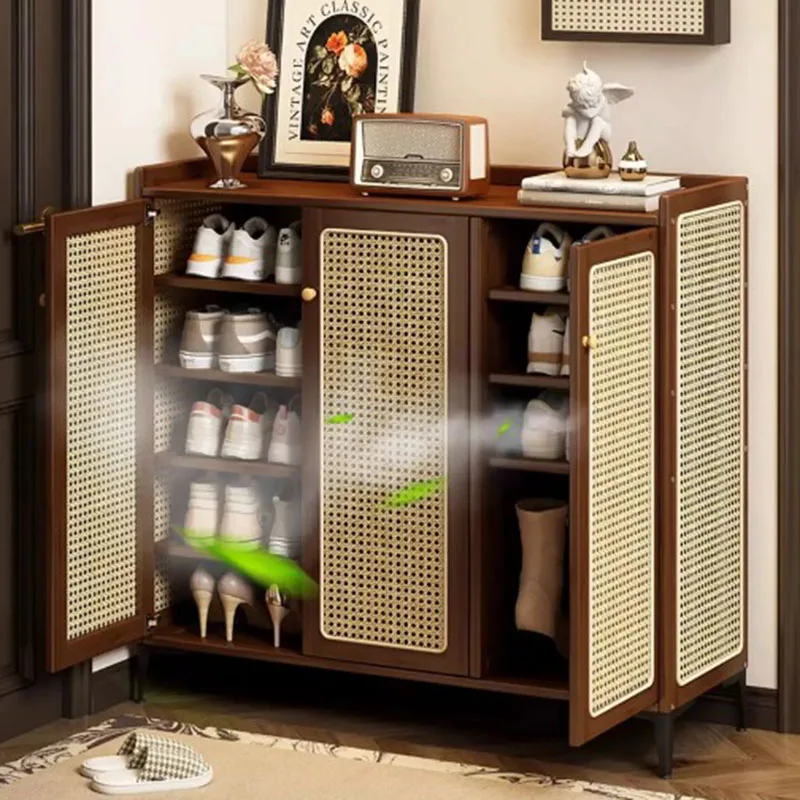 Modern Wooden Shoe Cabinet Organizer Big Size Living Room Entrance Hall Shoe Shelf Dorm Essentials Zapatero Entrance Furniture
