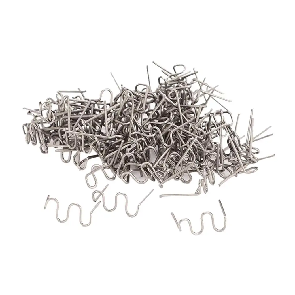 100x 0.8mm Staples Wave Shape for Car Bumper Welding Repairing Tools