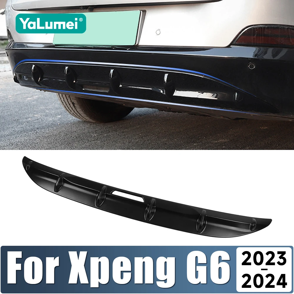 

ABS Rear Bumper Lip Spoiler For Xpeng G6 2023 2024 EV Black Exterior Decorative Cover Trim For Auto Sporty Upgrade Accessories