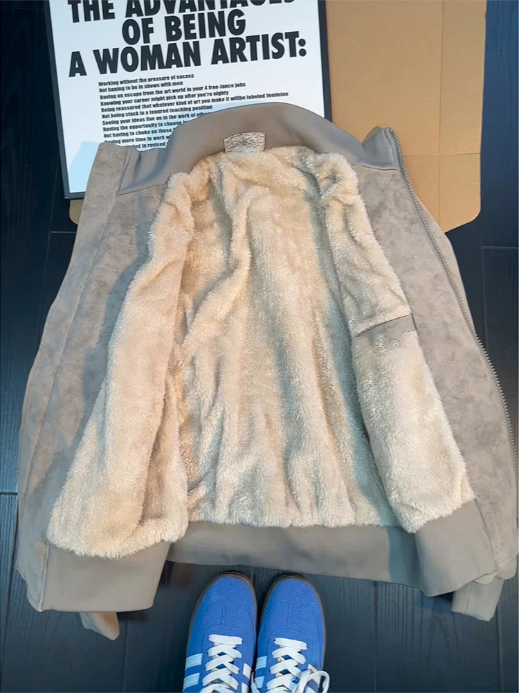 

Утепленная хлопковая куртка с флисовой подкладкой, мужское зимнее пальто из искусственной кожи с воротником-стойкой, морозостойкая одежда для холодной погоды (Харбин, Северо-Восток)