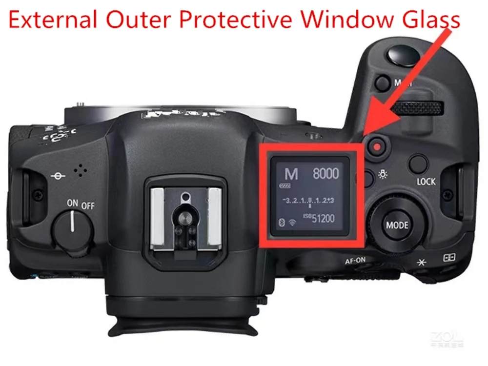 

Новые запасные части для Canon EOS R5 Верхняя Крышка корпуса маленькое плечо ЖК-экран внешнее защитное стекло