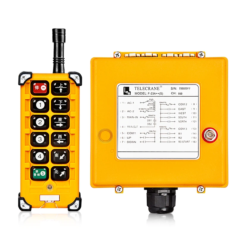 

Telecrane F23-A++ 8 Single Speed Push Buttons Wireless Industrial Radio Remote Controller Switch RC F23A++