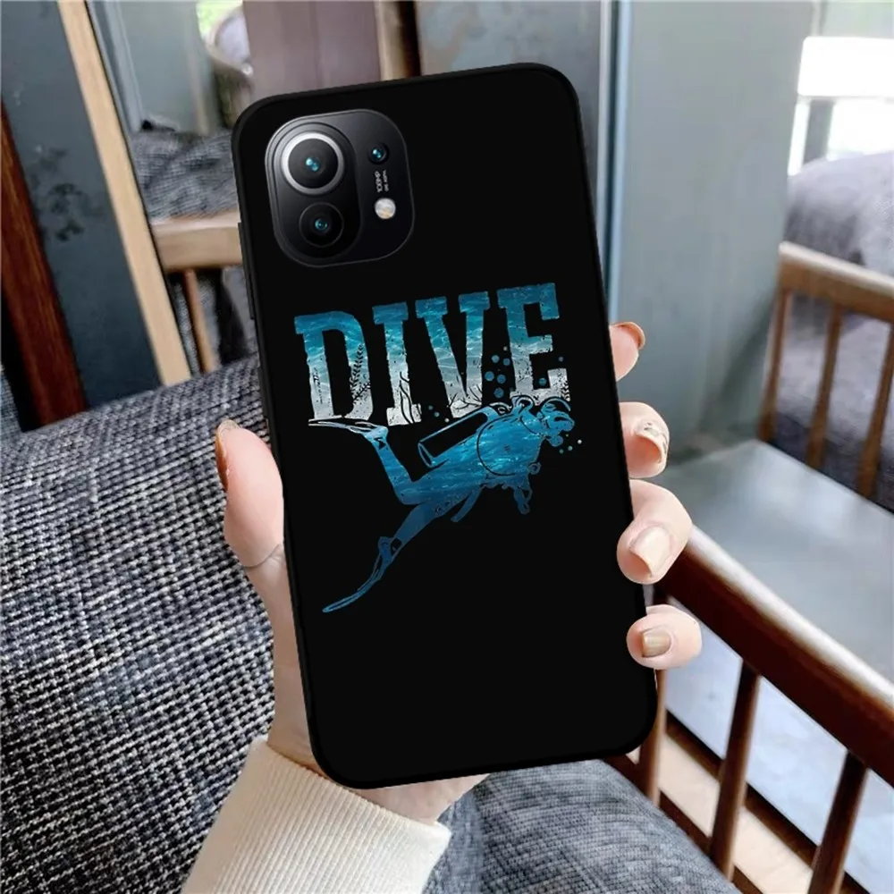 Scuba Diver Diving Phone Case For Xiaomi Mi 5X 8 9 10 11 12 Lite Pro 10T PocoX3pro PocoM3 Note 10 Pro Lite