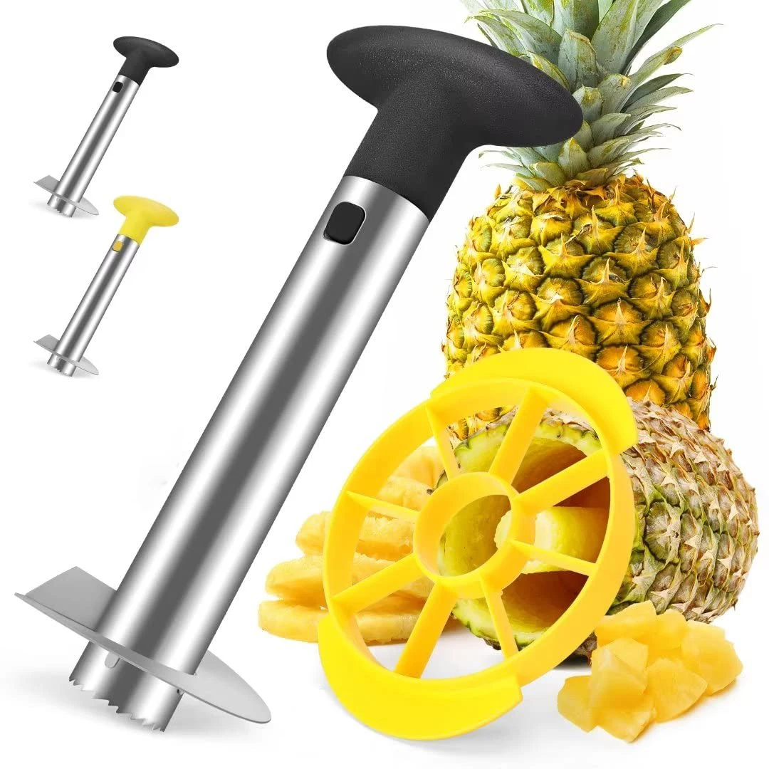 

Stainless Steel Pineapple Corer and Slicer Tool Pineapple Cutter with Sharp Serrated Tips Cutter Corer Slicer Kitchen Tools