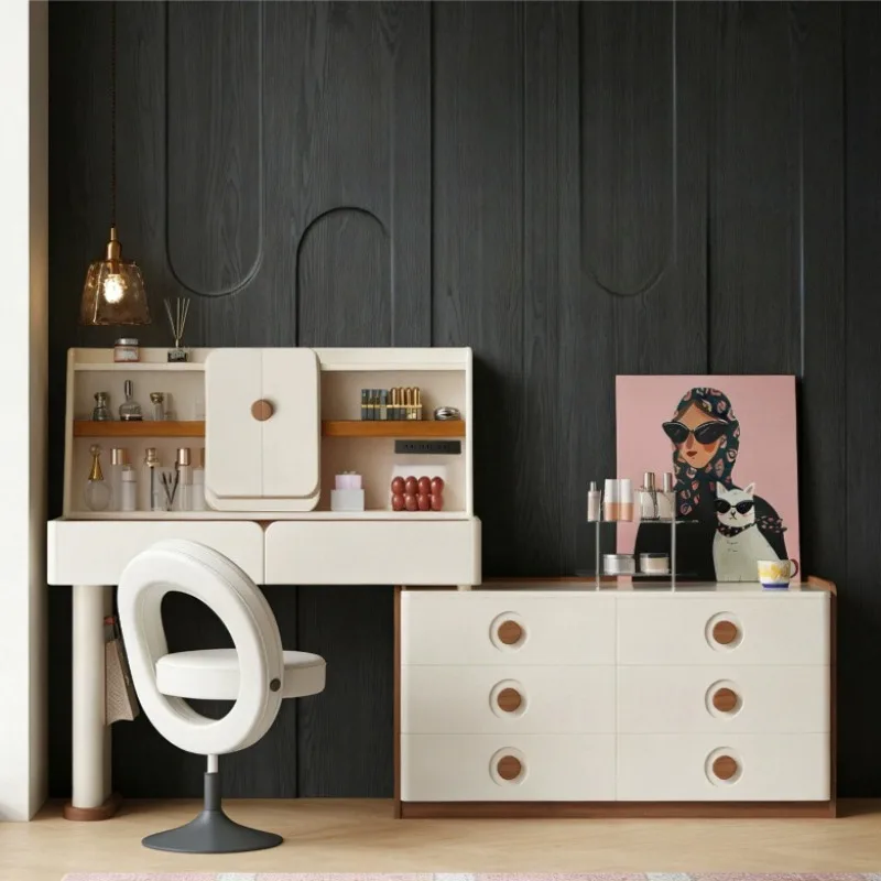Mirror White Vanity Makeup Desk Storage Clearance Hidden Partitions Dressing Table Cabinets Kawaii Penteadeira Furniture Home