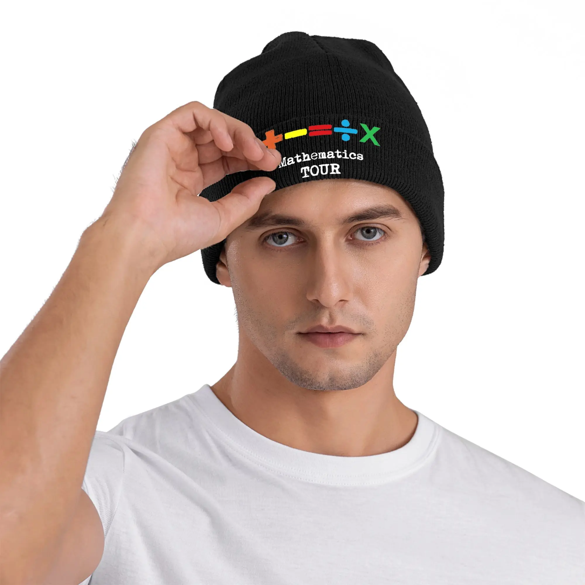 The Mathematics Tour Ed Sheeran Knitting Hat Singer Caps Men Women Unisex Beanie Hats Autumn Winter Warm Soft Bonnet Hats