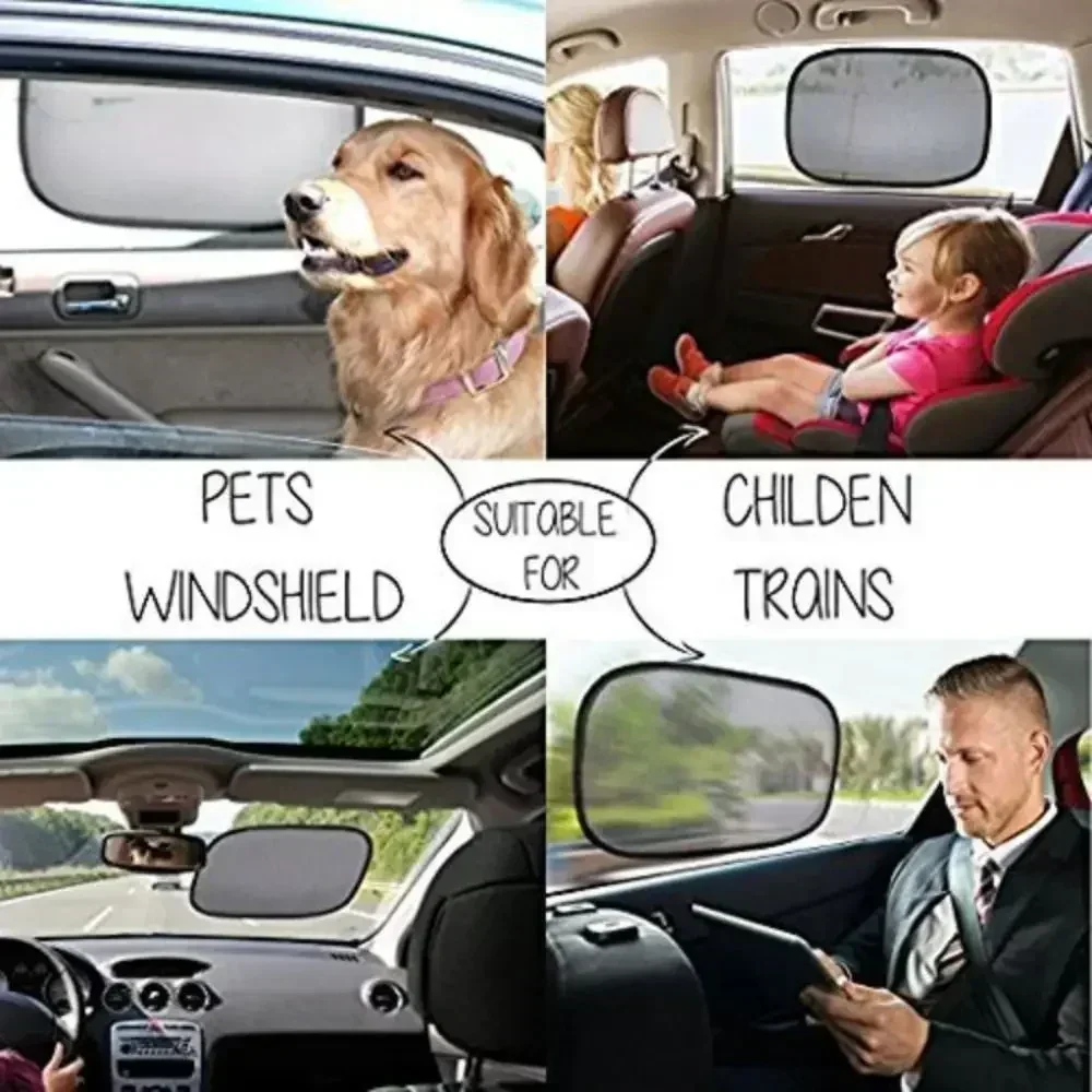 5Pcs Universal Car Sunshades Foldable Auto Side Window Rear Windscreen Mesh Sunshade Cover Car Windshield Accessories Exterior
