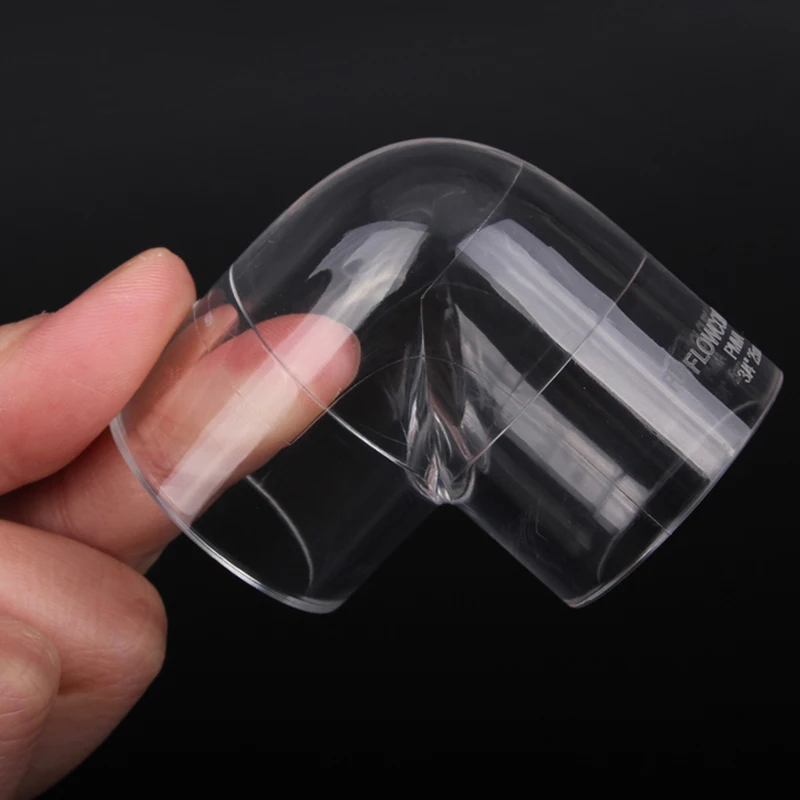 1/2/5Pcs Acrylic 90° Elbow Transparent Tube Fittings Aquarium Fish Tank Garden Water Pipe Connectors Clear Plexiglass Tube Joint