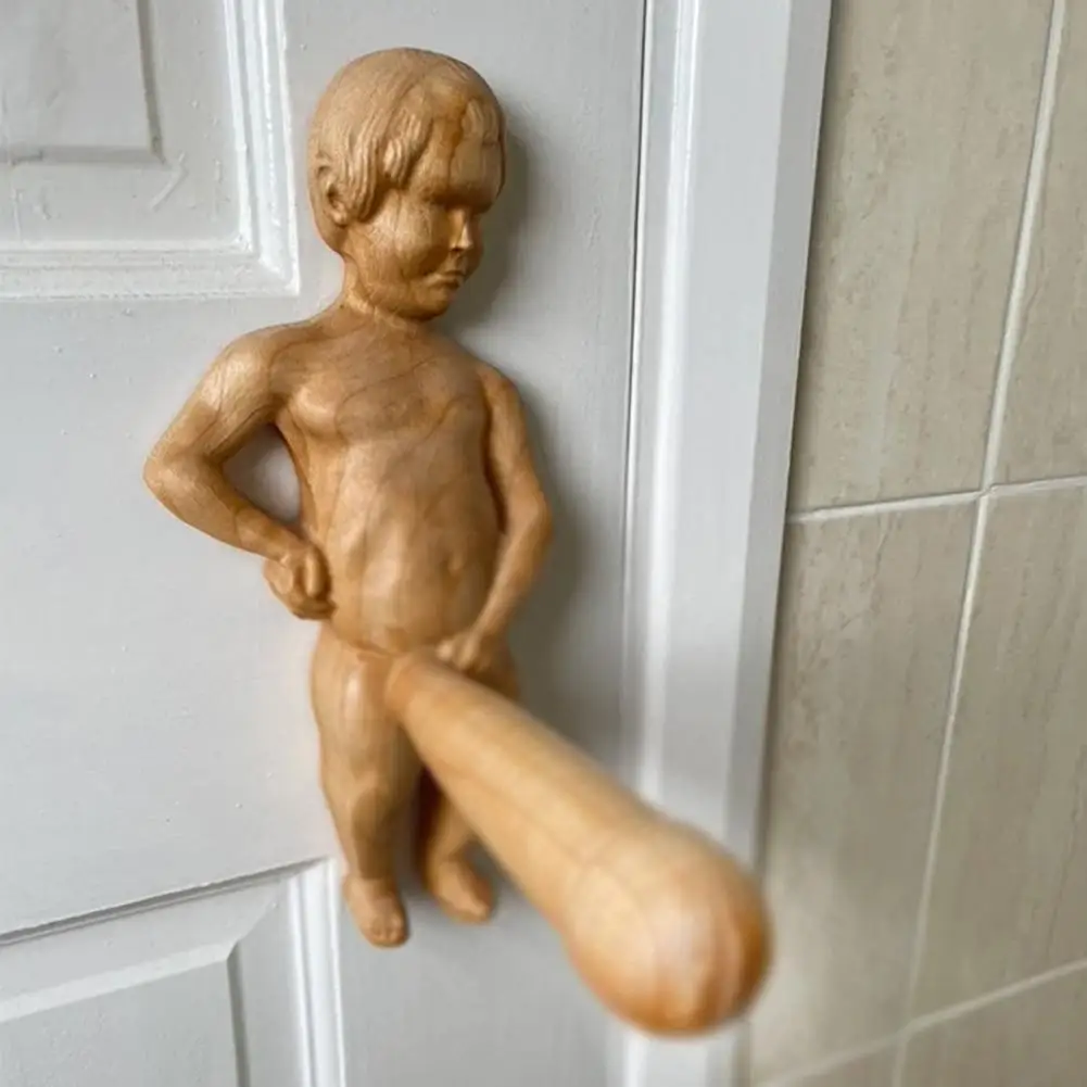 

Boy Tissue Holder Wall-mounted Man Body Toilet Paper Holder Funny Wooden Little Boy Paper Holder Boy Tissue Toilet Roll Holder