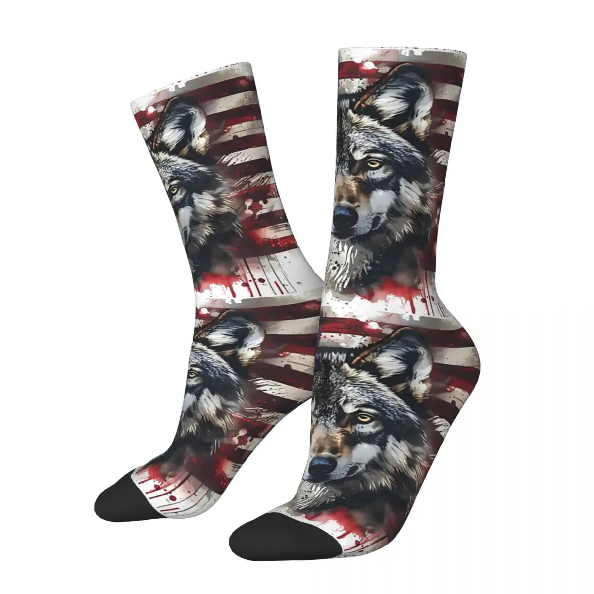 Wild Wolf Sock Printed Man Polyester