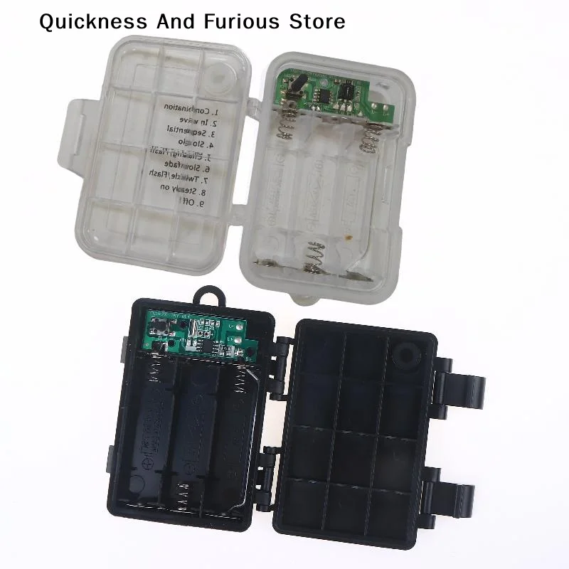 1 Set 3 Sections AA Battery Holder 3V No.5 Waterproof And Dustproof Battery Cartridge With Timing Function Battery Storage Box
