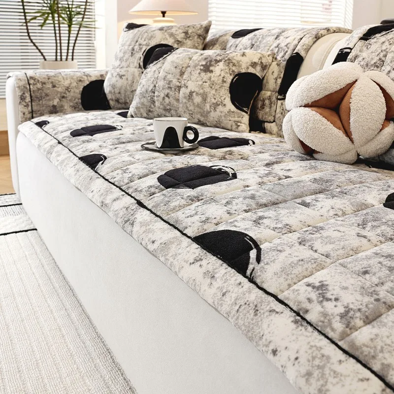 

Толстый тканевый чехол для дивана осенью и зимой, цельный прямой ряд, противоскользящий чехол для диванной подушки, удобный и мягкий