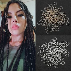 10-200Pcs Mix Color Charms Hair Braid Dread Dreadlock Beads Clips Cuffs Rings Jewelry Dreadlock Clasps Accessories Hair Rings