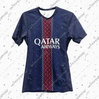 2025 Mens Womens PSG 25-26 Home Short Sleeve Football Shirt Youth Kids Training Soccer Uniform Moto Breathable Jersey