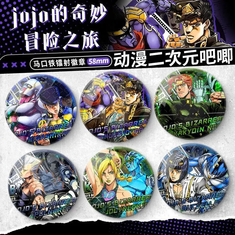 

New Hot JOJO Bizarre Adventure Cartoon Characters Lapel Pins DIY Backpack Shirt Jewelry Accessories Button Badges Toys Gifts