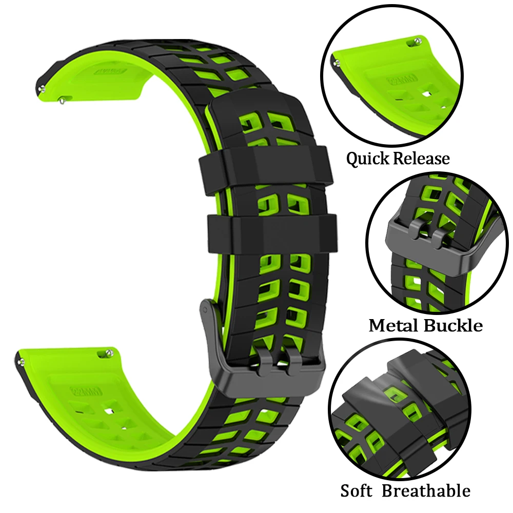 For SUUNTO RACE S 22mm Silicone Smartwatch Strap For SUUNTO 9 Peak DLC/PRO VERTICAL OCEAN RUN RACE S Sports Breathable Wristband