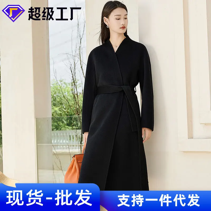 

Pure Cashmere Jacket, Women's Long And Artistic New Style Chinese Style Women's Clothing, Chinese Style Zen Style Woolen Jacket