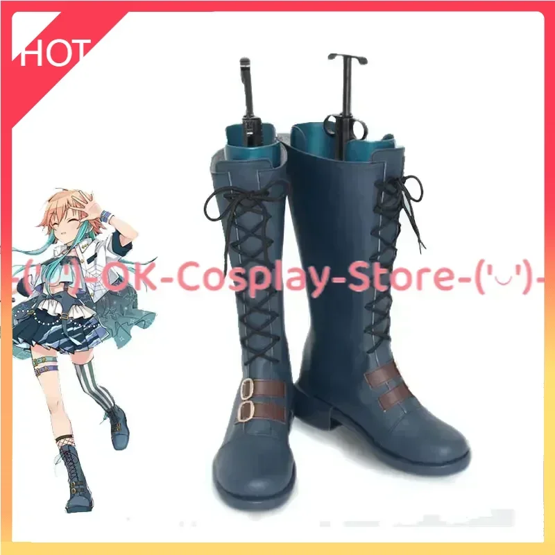 

Ninomiya Asuka Cosplay Shoes SHINY COLORS Cosplay Prop PU Leather Shoes Halloween Carnival Boots Custom Made