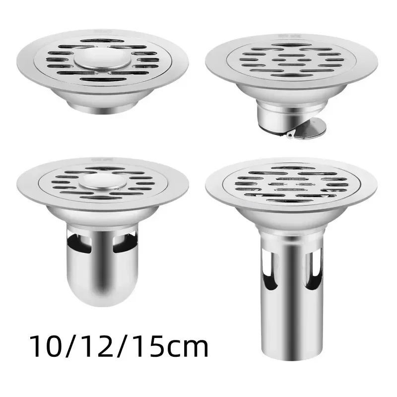 Stainless steel Floor Drains Anti-odor Drainer Shower Strainer Cover Bathtub Ground Leakage Kitchen Bathroom Hardware Fittings