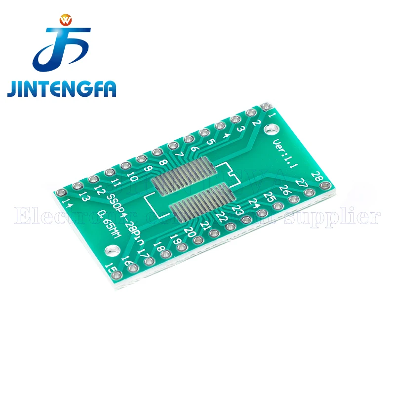 10PCS TSSOP28 SSOP28 SOP-28 SOP28 to DIP28 Transfer Board DIP Pin Board Pitch IC Adapter plate Conversion board 0.65/1.27mm