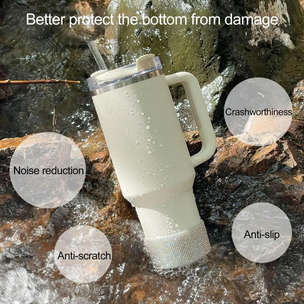 

Силиконовый чехол для стакана 40 унций, набор сверкающих силиконовых защитных чехлов для стаканов с водой на 40 унций, блестящие для сверкающих бутылок