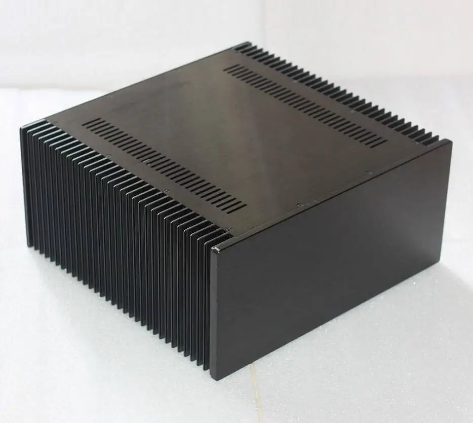 حجم كبير W430 H200 D411 هيكل المبرد فئة أ مكبر للصوت إمدادات الطاقة الألومنيوم حالة مرحبا نهاية DAC فك الضميمة Preamp 4320