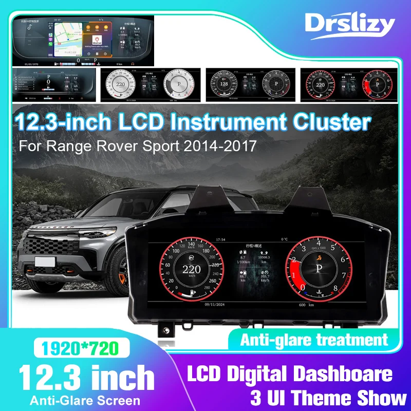 

Dashboard For Land Rover Range Rover 2014-2017 Sport Cluster Screen 2K Digital speedometer LCD instrument panel 4+3 Colour UI