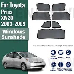 For Toyota Prius XW20 2003-2009 Magnetic Side Window Sun Shade Visor Car Sunshade Front Rear Windshield Frame Curtains Shield
